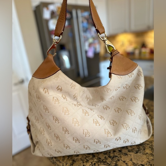 Dooney & Bourke canvas hobo style tote shopper bag • jumbo size - Picture 4 of 13